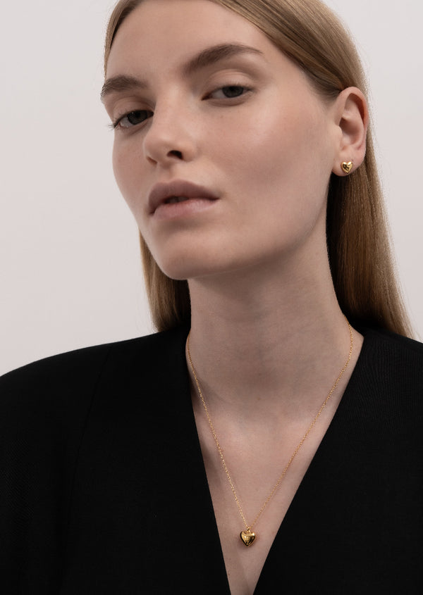 Heart Earrings – Gold Vermeil