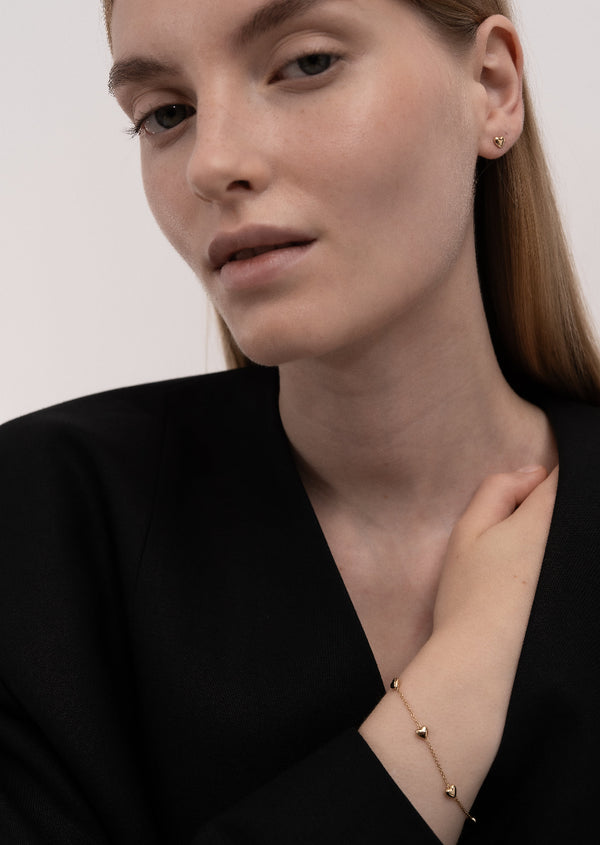 Heart Petit Studs - Gold Vermeil