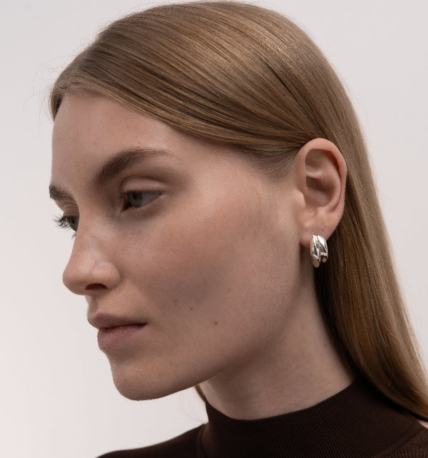 Écume de Mer - Unda Petit Earrings - Silver Plated