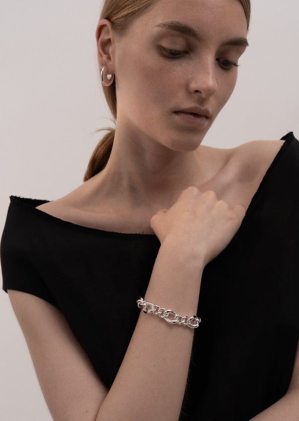 Cuba Chain Bracelet - Silver Plated