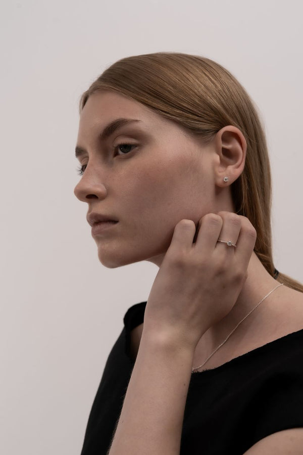 Solitaire Ring - Sterling Silver