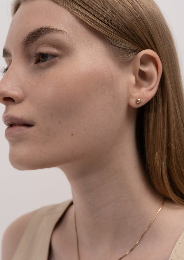 Météorite Diamond Studs - Gold Vermeil