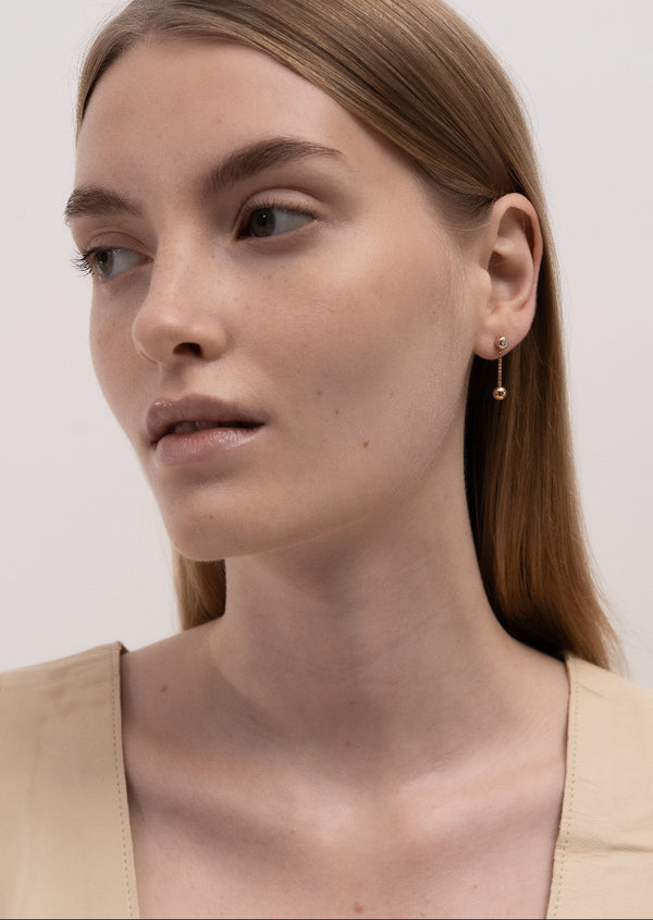 Météorite Diamond Earrings - Gold Vermeil