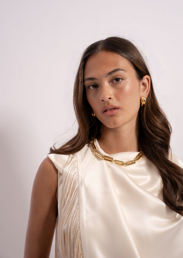 Relier X Necklace - Gold Plated