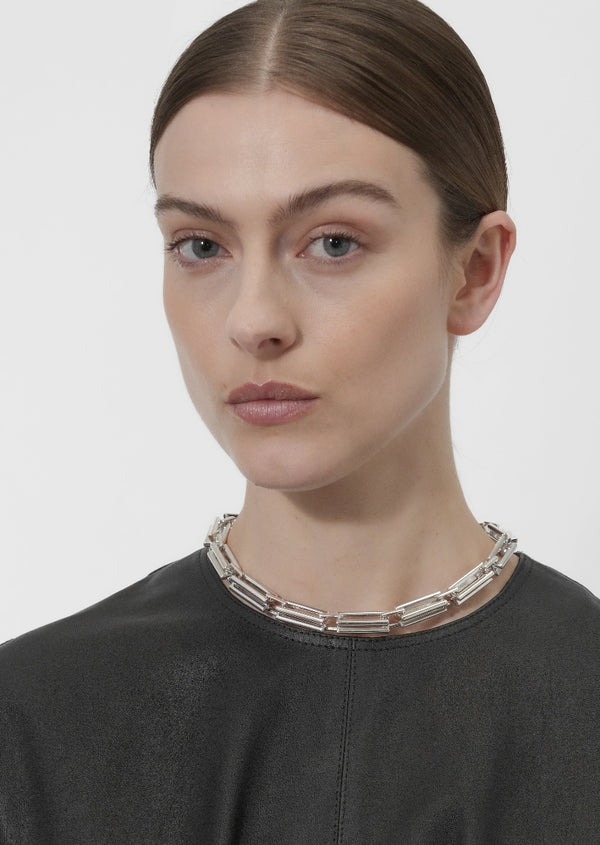 Relier X Necklace - Silver Plated