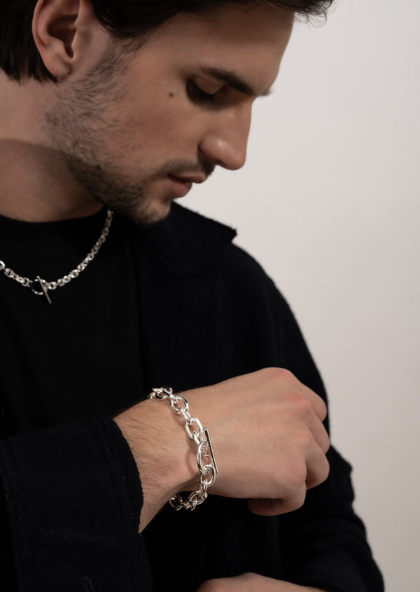 Unité Chain Bracelet XL - Silver Plated