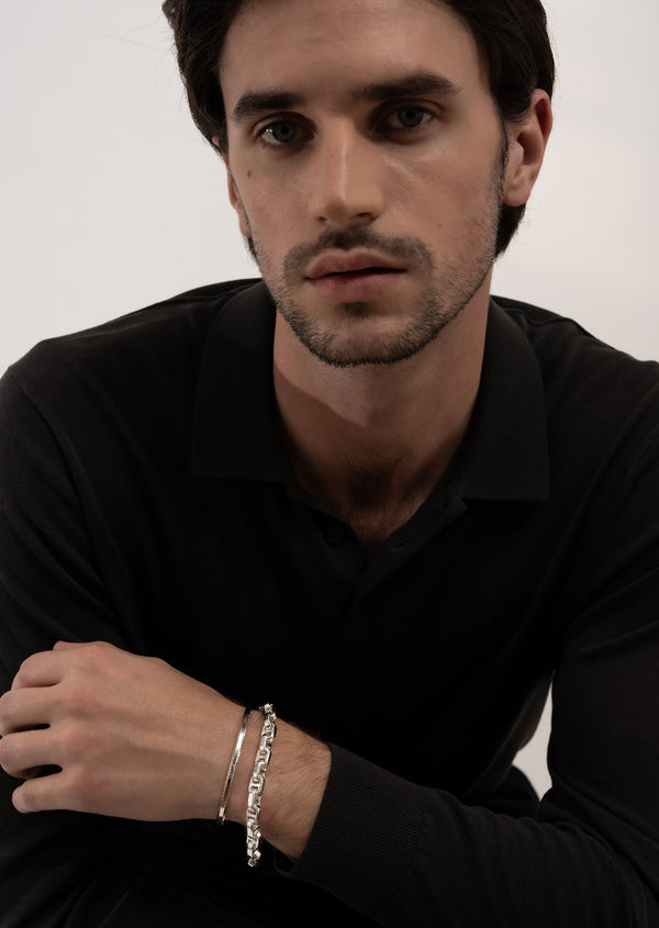 Velo Chain Bracelet - Silver Plated