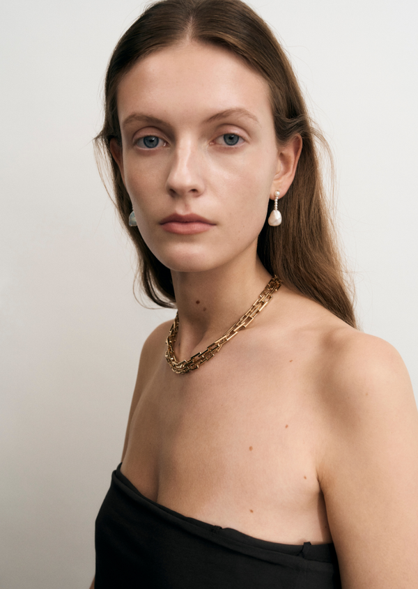 Perle Libre Earrings - Gold Vermeil