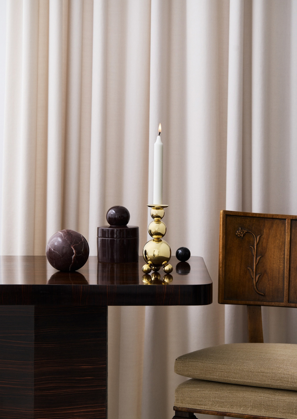 Skultuna Trippel Ball Candlestick