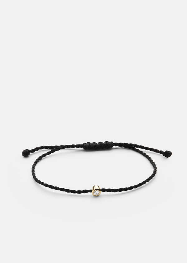 Cord Bracelet Diamond - Black