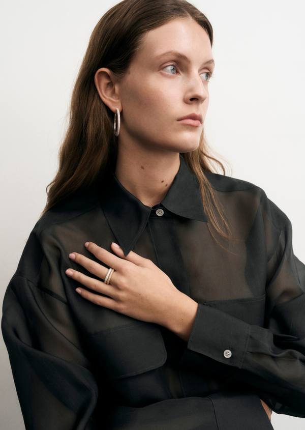 Simplicity Pavé Ring - Silver Plated