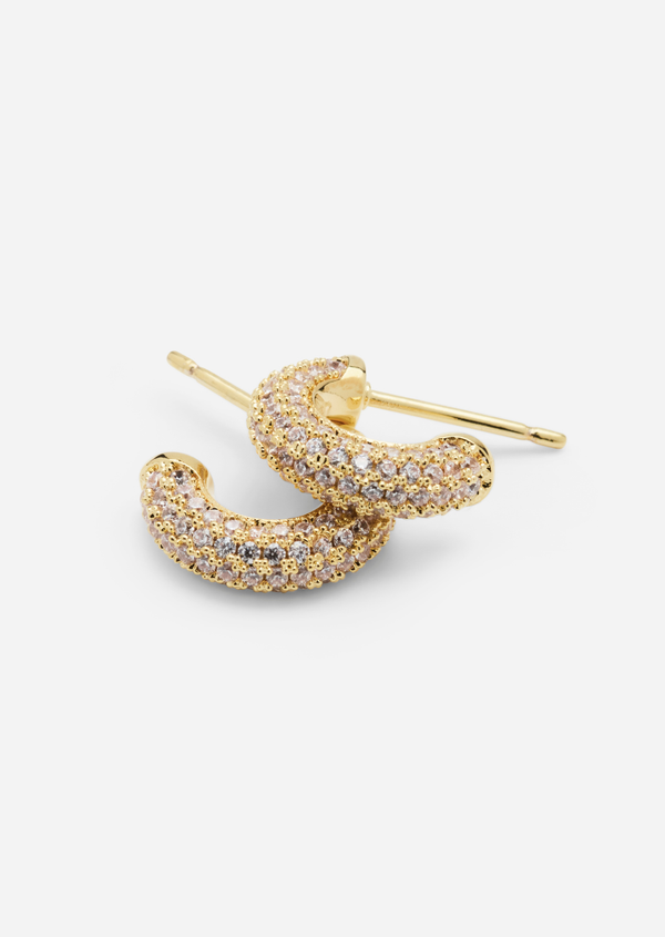 Simplicity Pavé Huggies - Gold Plated
