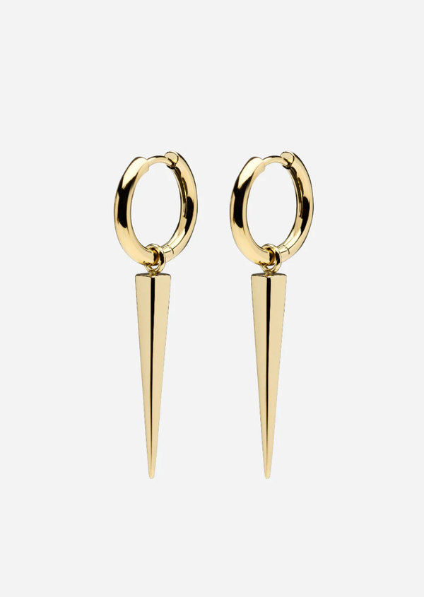 Spike Hoops - Gold Plated