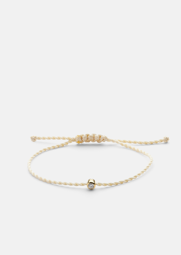 Cord Bracelet Diamond - Off White