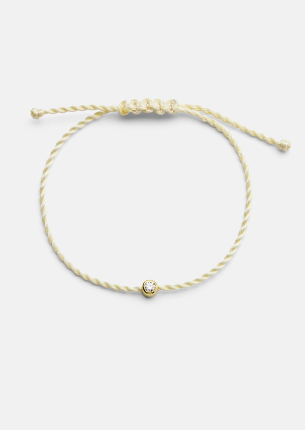 Cord Bracelet Diamond - Off White