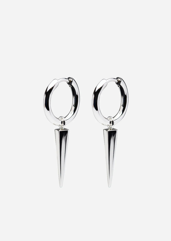Spike Hoops Petit - Silver Plated