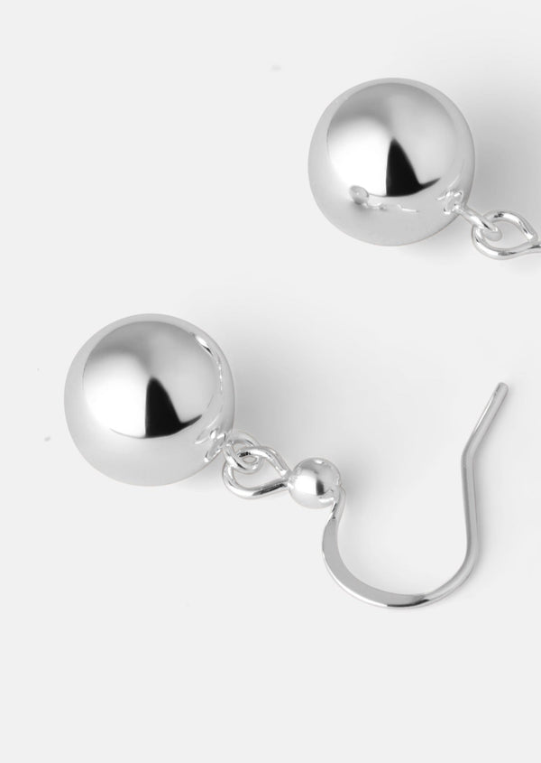 Ball Drop Earring - Silver Plated