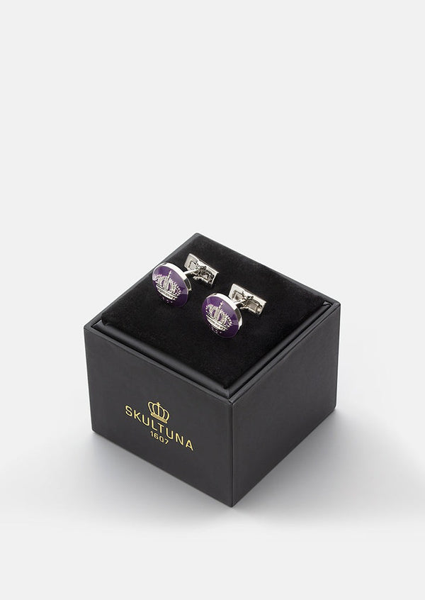 Skultuna Crown Cufflinks - Palatine Purple