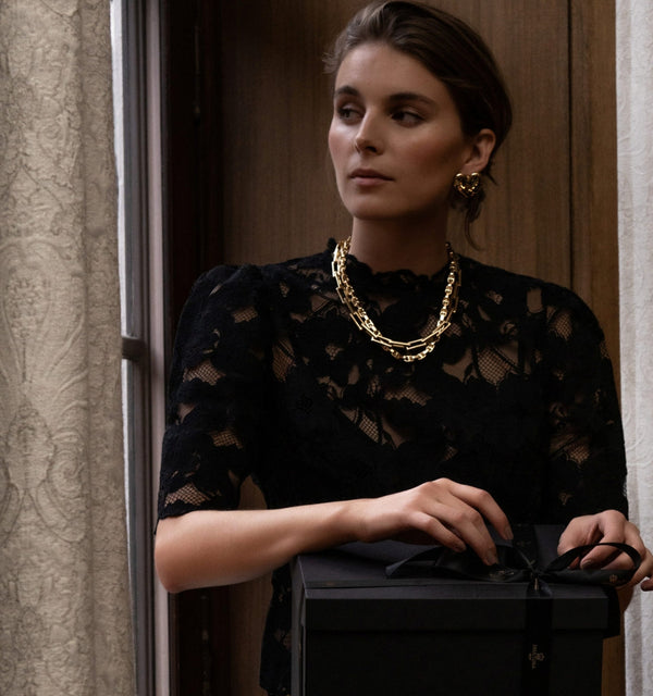 Large Heart Earrings - Gold Plated