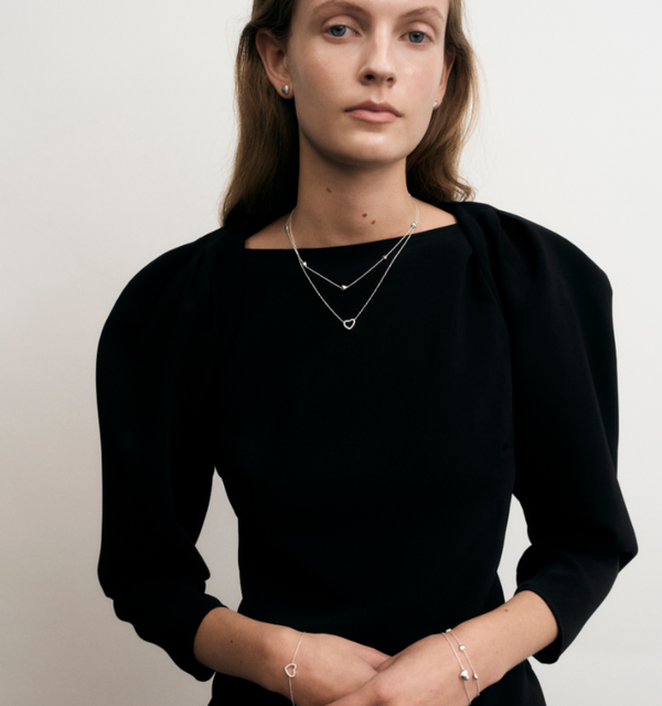 Heart Necklace in silver from Skultuna