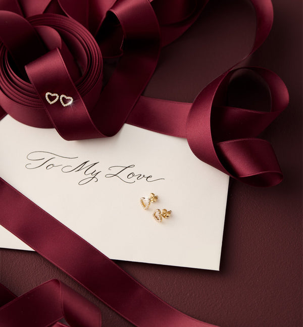 Pavé Heart Earrings