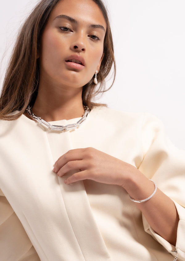 Relier X Necklace - Silver Plated
