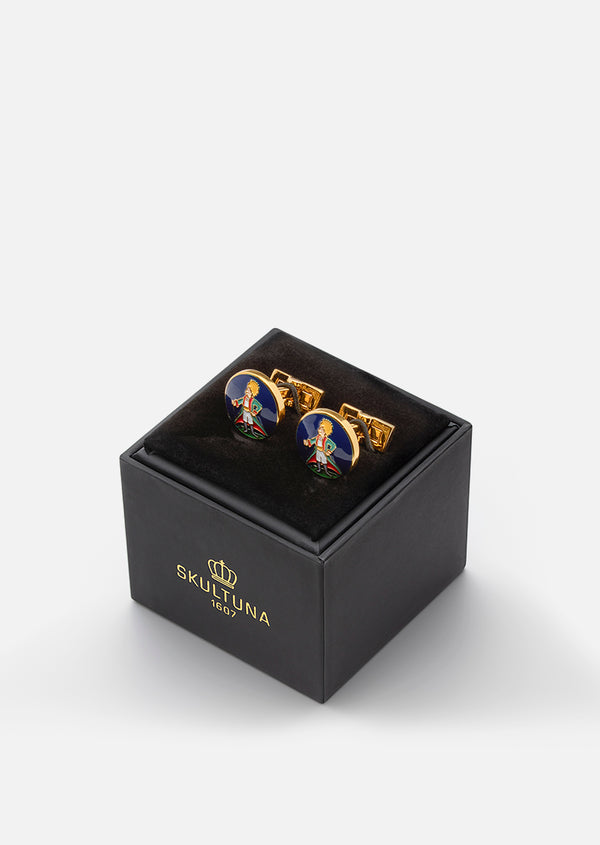 Le Petit Prince x Skultuna - Enamel Cufflinks - Gold Plated