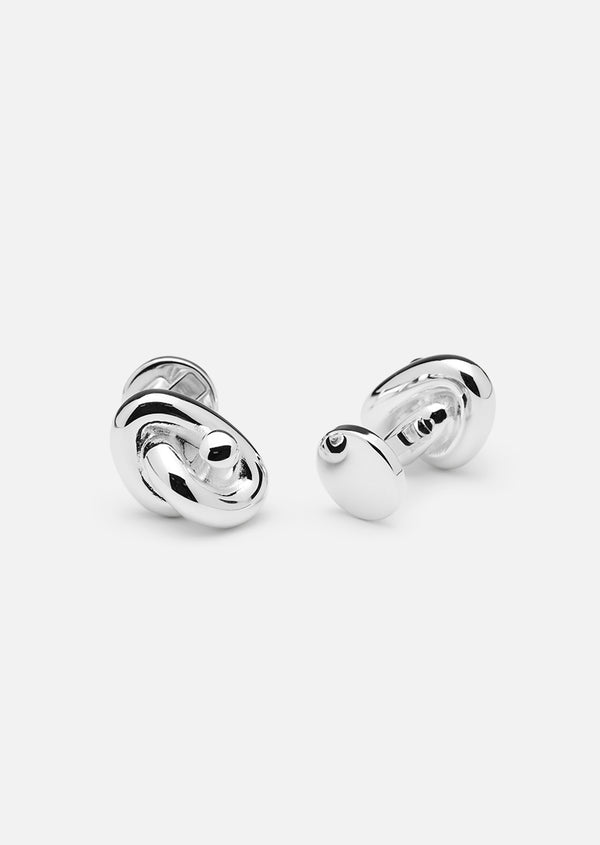 Nodo Cufflinks - Silver Plated