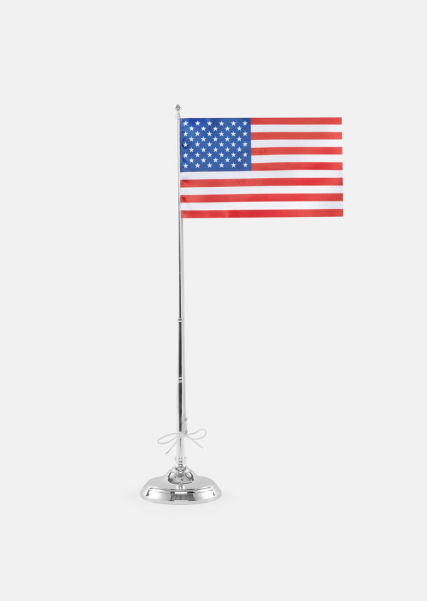 Flaggstång Klassisk USA - Försilvrad