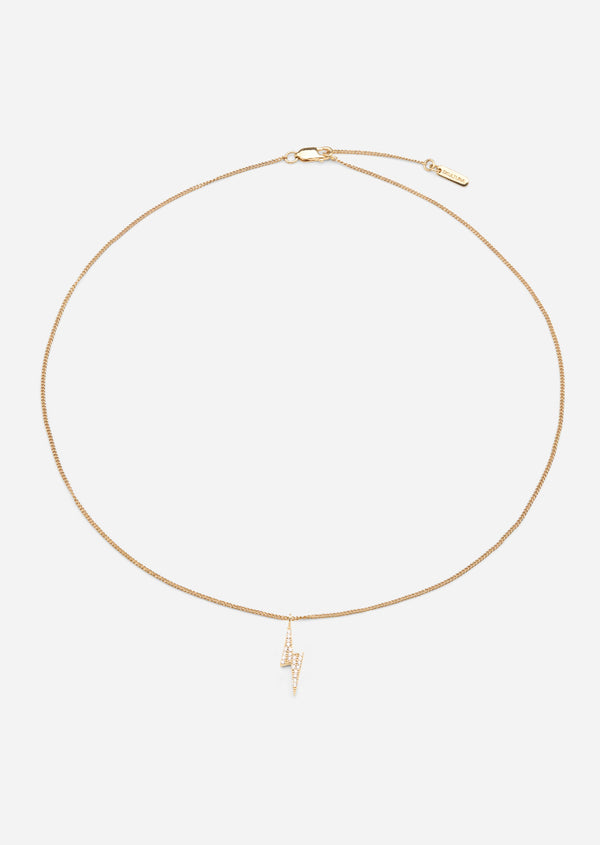 Pavé Series - Lightning Necklace - Gold Vermeil