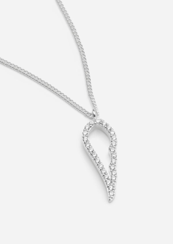 Pavé Series - Angel Necklace – Sterling Silver