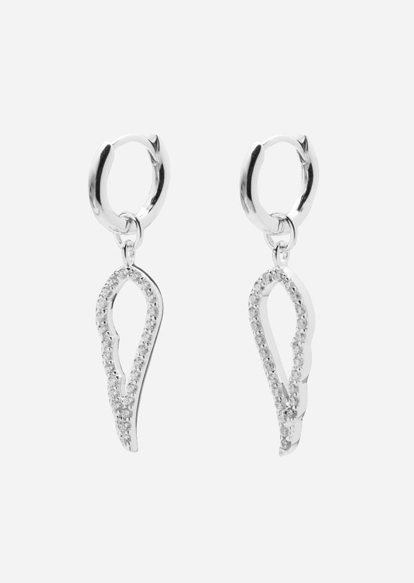 Pavé Series - Angel Earrings – Sterling Silver