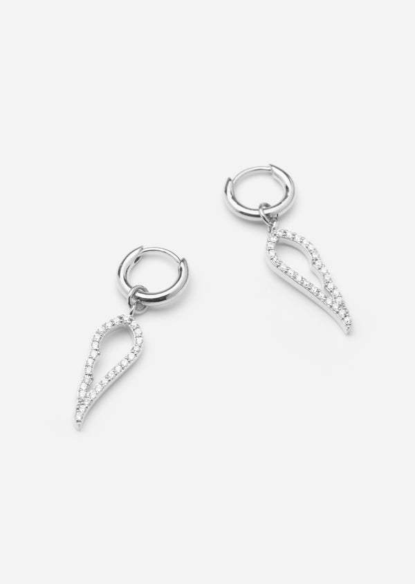 Pavé Series - Angel Earrings – Sterling Silver