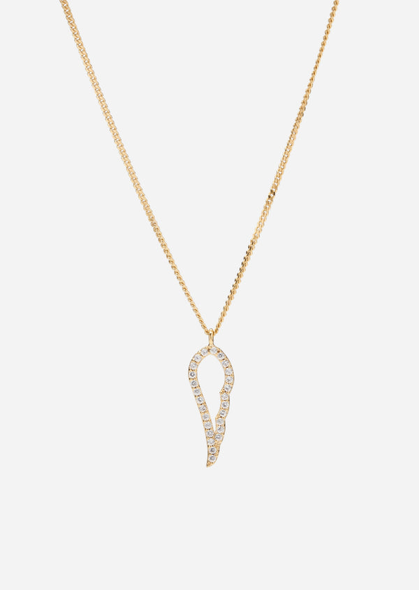 Pavé Series - Angel Necklace - Gold Vermeil