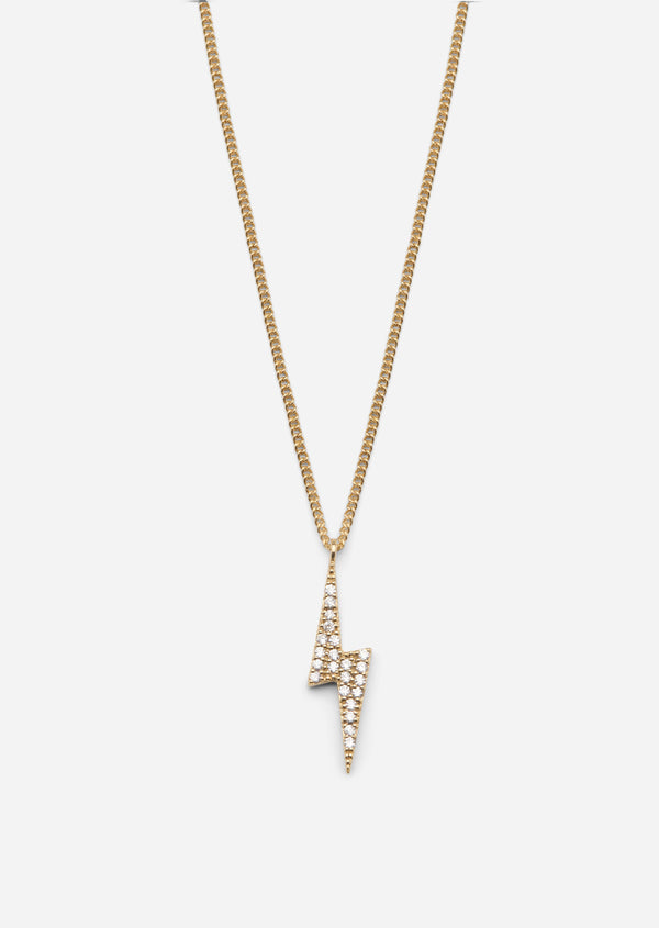 Pavé Series - Lightning Necklace - Gold Vermeil