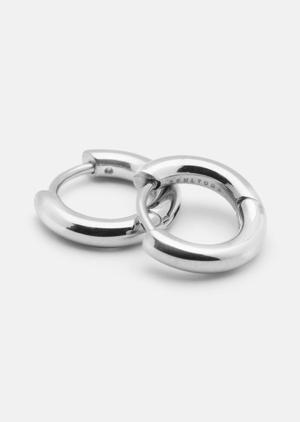 Hoop Earrings - Silver Plated - Small