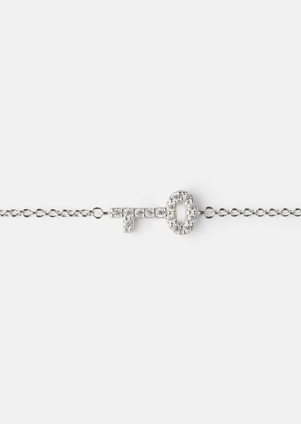 Skultuna Pavé Series - Key Bracelet - Sterling Silver
