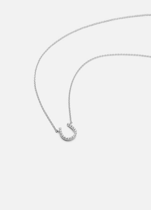 Skultuna Pavé Series - Horse Shoe Necklace - Sterling Silver
