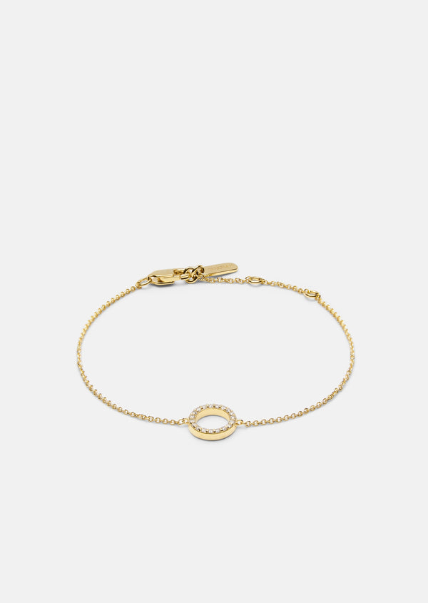 Skultuna Pavé Series - Circle Bracelet - Gold Vermeil