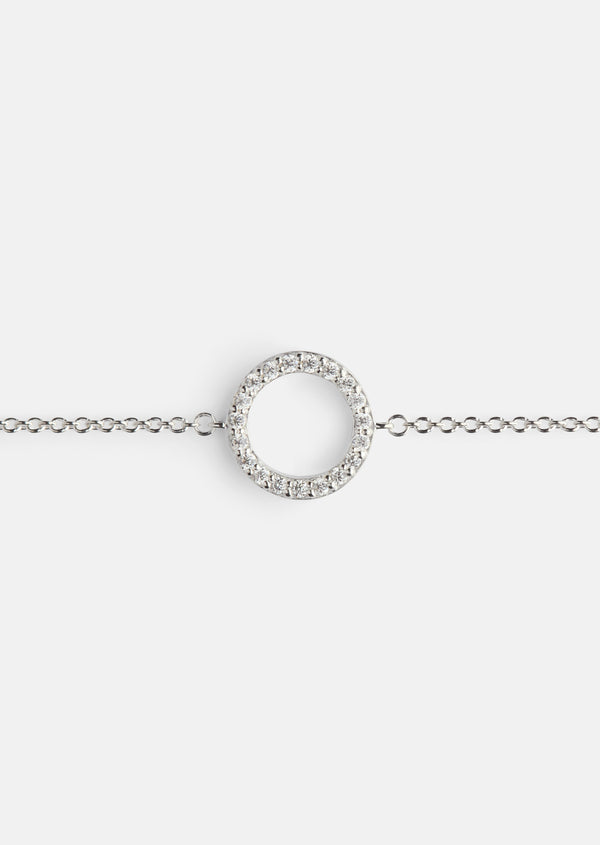 Skultuna Pavé Series - Circle Bracelet - Sterling Silver