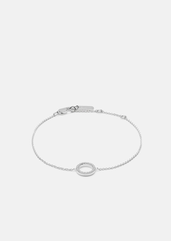 Skultuna Pavé Series - Circle Bracelet - Sterling Silver