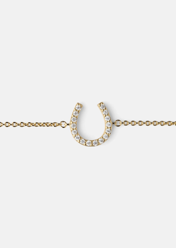 Skultuna Pavé Series - Horse Shoe Bracelet - Gold Vermeil