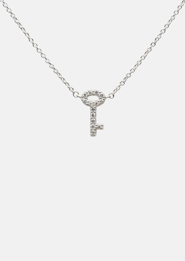 Skultuna Pavé Series - Key Necklace - Sterling Silver