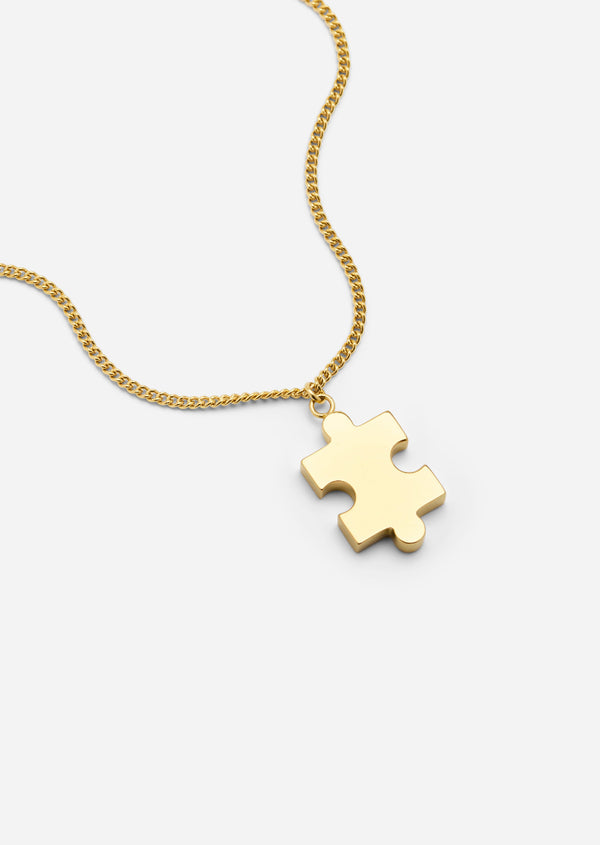 Project Playground Puzzle Necklace - Gold Plated
