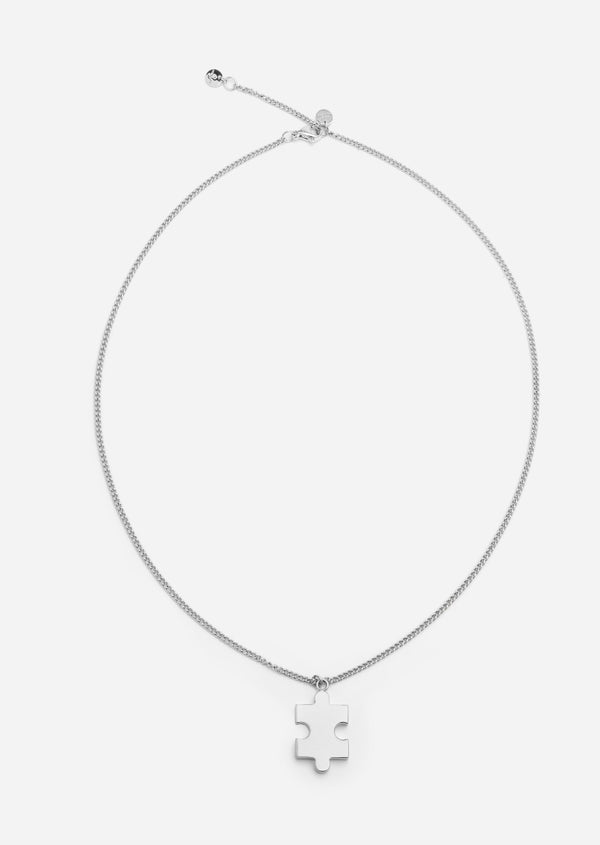 Project Playground Puzzle Necklace - Silver Plated