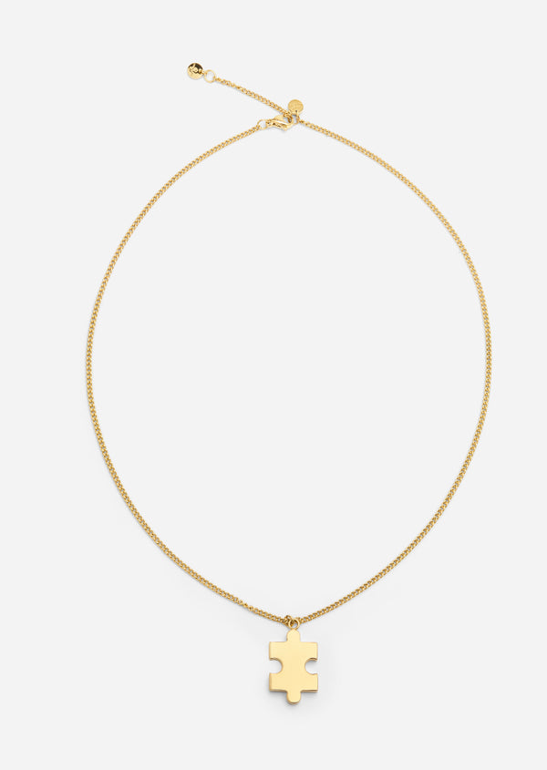 Project Playground Puzzle Necklace - Gold Plated