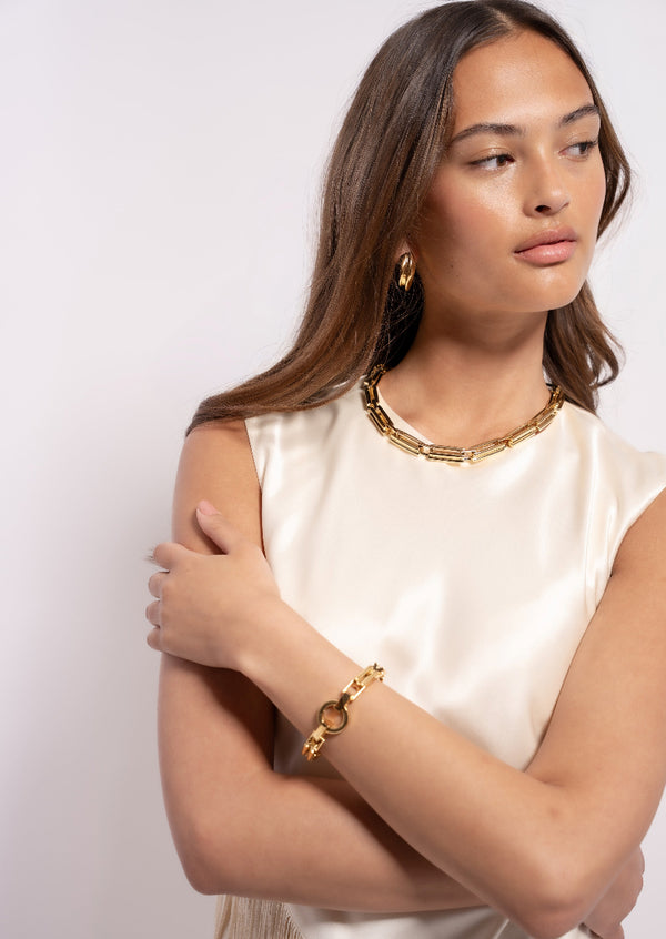 Relier X Necklace - Gold Plated