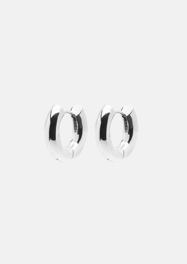 Hoop Earrings - Silver Plated - Large