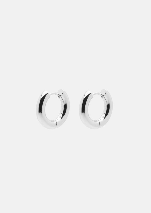 Hoop Earrings - Silver Plated - Medium