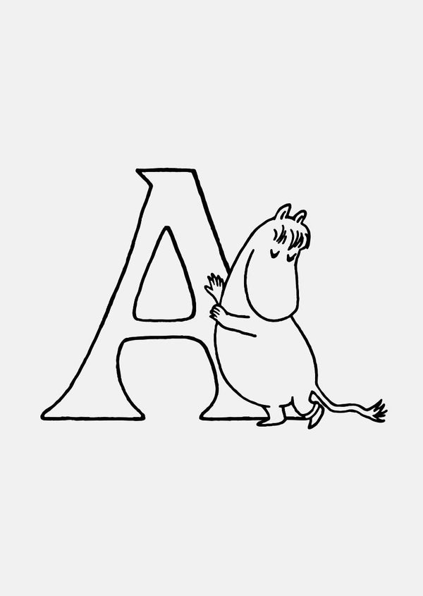 Moomin Alphabet Earring - Gold Plated - A
